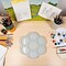 White Round Watercolor Paint Palette Tray Water Color Palletes Washable Paint Ceramic Paint Palette Porcelain Watercolor Palette for Watercolor Gouache Acrylic Oil Painting (7-Hole)